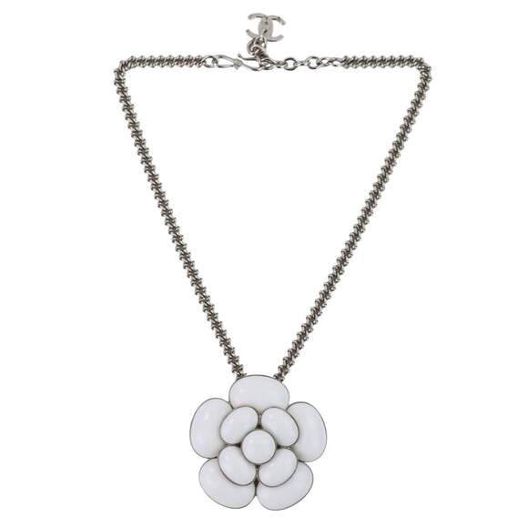 CHANEL White Logo Necklace - Picture 13 of 16